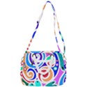 Crazy Pop Art - Doodle Circles   Rope Handles Shoulder Strap Bag View3