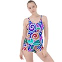 Crazy Pop Art - Doodle Circles   Boyleg Tankini Set  View1