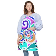 Crazy Pop Art - Doodle Circles   Pocket Apron