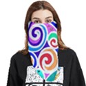 Crazy Pop Art - Doodle Circles   Face Covering Bandana (Triangle) View1