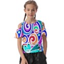 Crazy Pop Art - Doodle Circles   Kids  Butterfly Cutout Tee View1