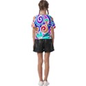 Crazy Pop Art - Doodle Circles   Kids  Butterfly Cutout Tee View2