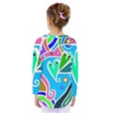 Crazy Pop Art - Doodle Hearts   Kids  Long Sleeve Tee View2