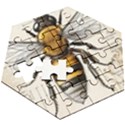 Bee Beekeeping Wooden Puzzle Hexagon View3
