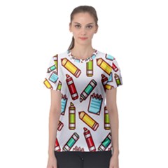 Seamless Pixel Art Pattern Women s Sport Mesh Tee