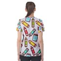 Seamless Pixel Art Pattern Women s Sport Mesh Tee View2