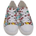 Seamless Pixel Art Pattern Men s Low Top Canvas Sneakers View1