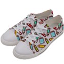 Seamless Pixel Art Pattern Men s Low Top Canvas Sneakers View2