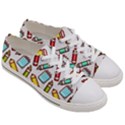 Seamless Pixel Art Pattern Men s Low Top Canvas Sneakers View3