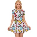 Seamless Pixel Art Pattern Women s Sports Wear Set View1