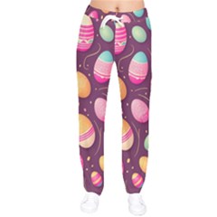 Easter Eggs Egg Women Velvet Drawstring Pants