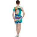 Tsunami Tidal Wave Wave Minimalist Ocean Sea 3 Women s Tee and Shorts Set View2