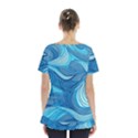 Ocean Waves Sea Abstract Pattern Water Blue Skirt Hem Sports Top View2