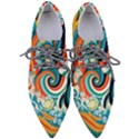 Waves Ocean Sea Abstract Whimsical Abstract Art 2 Pointed Oxford Shoes View1