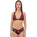 Union Jack Flag Uk Patriotic Double Strap Halter Bikini Set View1
