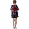 Union Jack Flag Uk Patriotic Kids  V-Neck Horn Sleeve Blouse View2