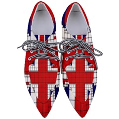 Union Jack Flag Uk Patriotic Pointed Oxford Shoes by Celenk
