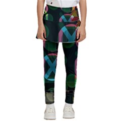 Abstract Color Texture Creative Kids  Skirted Pants