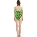 Flower Mandala Art Drawing Spring Background Halter Flowy Bikini Set  View2