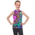 Abstract Art Psychedelic Experimental Kids  Sleeveless Polo Tee View1