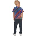 Multicolored Stripe Curve Striped Background Kids  Sports Tee View2