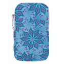 Flower Template Mandala Nature Blue Sketch Drawing Waist Pouch (Large) View1