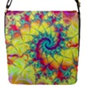 Fractal Spiral Abstract Background Vortex Yellow Removable Flap Cover (S) View1