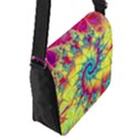 Fractal Spiral Abstract Background Vortex Yellow Removable Flap Cover (S) View3