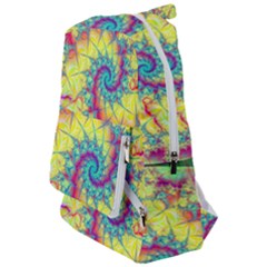 Fractal Spiral Abstract Background Vortex Yellow Travelers  Backpack
