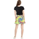 Fractal Spiral Abstract Background Vortex Yellow Waistband Skirt View2