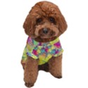 Fractal Spiral Abstract Background Vortex Yellow Dog T-Shirt View1