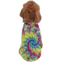Fractal Spiral Abstract Background Vortex Yellow Dog T-Shirt View2