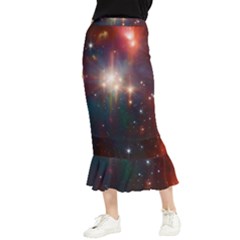 Astrology Astronomical Cluster Galaxy Nebula Maxi Fishtail Chiffon Skirt