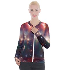 Astrology Astronomical Cluster Galaxy Nebula Casual Zip Up Jacket