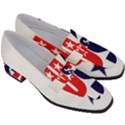 Usa Stars Fourth Of July Symbol America Usa Stars Women s Chunky Heel Loafers View3