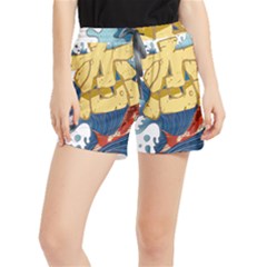 Wave Fish Koi Splash Character Carp Women s Runner Shorts