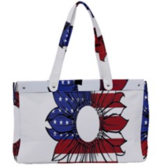 Us Flag Flower Sunshine Flag America Usa Canvas Work Bag