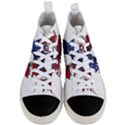 Us Flag Flower Sunshine Flag America Usa Men s Mid-Top Canvas Sneakers View1