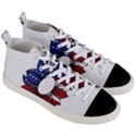 Us Flag Flower Sunshine Flag America Usa Men s Mid-Top Canvas Sneakers View3