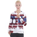 Us Flag Flower Sunshine Flag America Usa Casual Zip Up Jacket View1