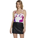 Wave Surfer Surfing Sport Athlete Water Sea Flowy Camisole Tie Up Top View1