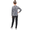 Illusions Abstract Black And White Patterns Swirls Kids  Long Mesh Tee View2