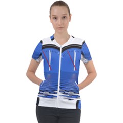 The Eleventh Hour Clock Time Catastrophe Short Sleeve Zip Up Jacket