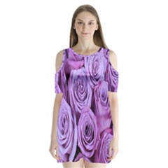 Roses-52 Shoulder Cutout Velvet One Piece