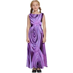 Roses-52 Kids  Satin Sleeveless Maxi Dress
