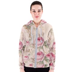 Roses-58 Women s Zipper Hoodie