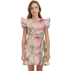 Roses-58 Kids  Winged Sleeve Dress
