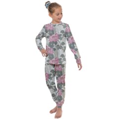 Roses-pink-elegan Kids  Long Sleeve Set 