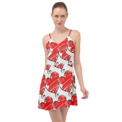 Seamless-heart-red Summer Time Chiffon Dress