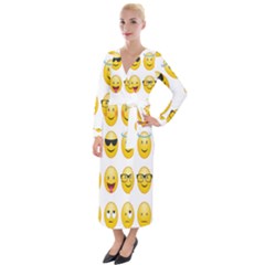 Smilie 123 Velvet Maxi Wrap Dress
